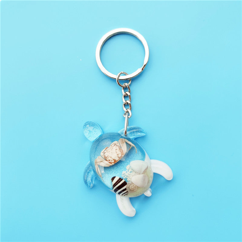 Wholesale 6PCS Turtle Shape Creative Cartoon Luminous Acrylic Keychain